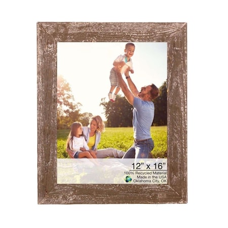 Palacedesigns Rustic Farmhouse Brown Wood Picture Frame 12 x 16 in. PA3670047